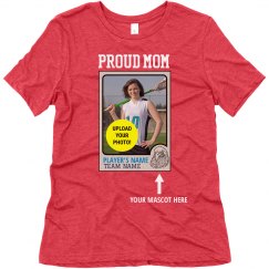 Custom Photo Upload Name Mascot Lacrosse Card T-Shirt