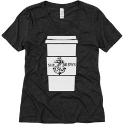 Ladies Relaxed Fit Super Soft Triblend V-Neck Tee