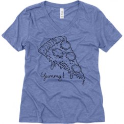 Ladies Relaxed Fit Super Soft Triblend V-Neck Tee
