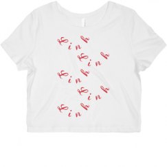 Ladies Slim Fit Crop Top Tee