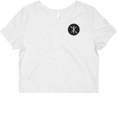 Ladies Slim Fit Crop Top Tee