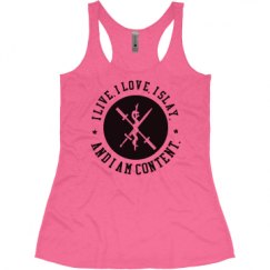 Ladies Slim Fit Super Soft Racerback Triblend Tank