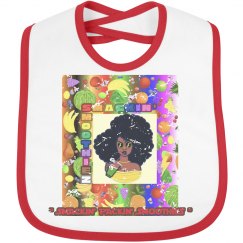 SMACKIN' BABY BIB (WHITE/RED)