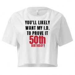 Ladies Festival Cali Crop Top Tee