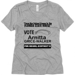 Ladies Relaxed Fit V-Neck Tee