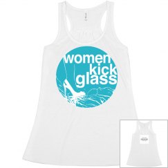 Women Kick Glass Logo Flowy Racer Back