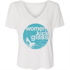 Ladies Flowy Slouchy V-Neck Tee