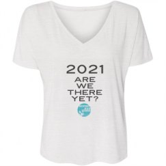 Ladies Flowy Slouchy V-Neck Tee