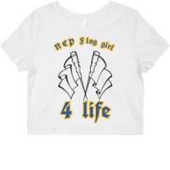 Ladies Slim Fit Crop Top Tee