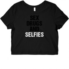 Ladies Slim Fit Crop Top Tee