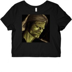 Ladies Slim Fit Crop Top Tee