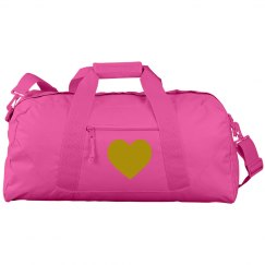 Gold heart dance bag