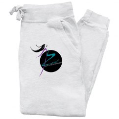 White Fleece Joggers