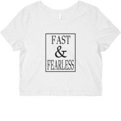 Ladies Slim Fit Crop Top Tee