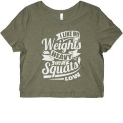 Ladies Slim Fit Crop Top Tee