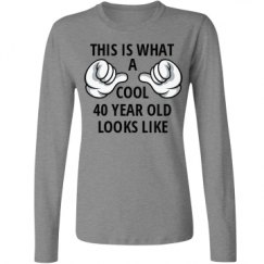 Ladies Relaxed Fit Basic Long Sleeve Tee