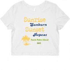 Ladies Slim Fit Crop Top Tee