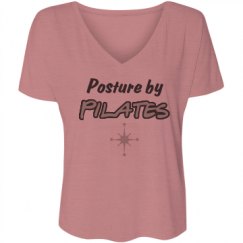 Ladies Flowy Slouchy V-Neck Tee
