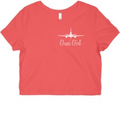 Ladies Slim Fit Crop Top Tee