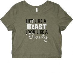 Ladies Slim Fit Crop Top Tee