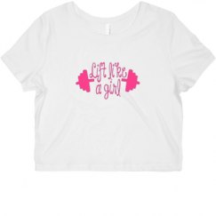 Ladies Slim Fit Crop Top Tee