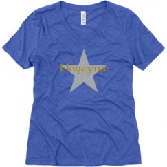 Ladies Relaxed Fit Super Soft Triblend V-Neck Tee
