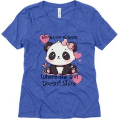 Ladies Relaxed Fit Super Soft Triblend V-Neck Tee