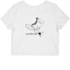 Ladies Slim Fit Crop Top Tee