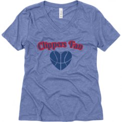 Ladies Relaxed Fit Super Soft Triblend V-Neck Tee