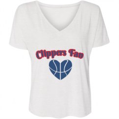 Ladies Flowy Slouchy V-Neck Tee