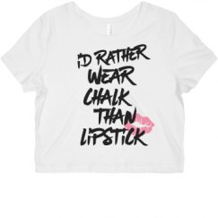 Ladies Slim Fit Crop Top Tee