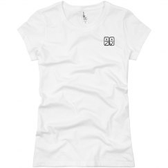 Domino Sketch Lucy LaRue Fitted Tee Shirt