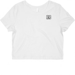 Ladies Slim Fit Crop Top Tee
