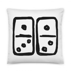 Domino Sketch Lucy LaRue Throw Pillow