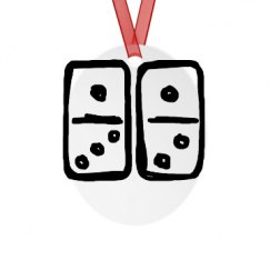 Metal Oval Christmas Ornament