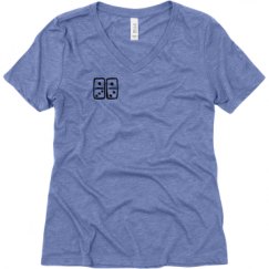 Ladies Relaxed Fit Super Soft Triblend V-Neck Tee