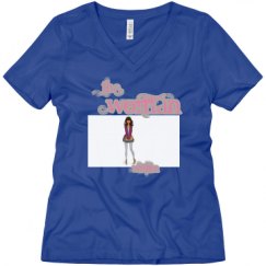 Ladies Relaxed Fit V-Neck Tee