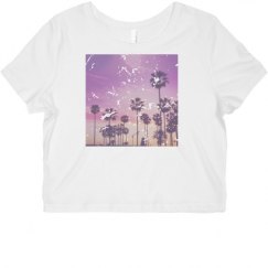 Ladies Slim Fit Crop Top Tee