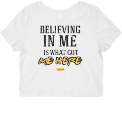 Ladies Slim Fit Crop Top Tee