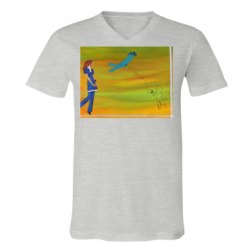 Unisex V-Neck Jersey Tee