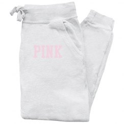 Ladies pink sweatpants