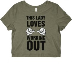 Ladies Slim Fit Crop Top Tee