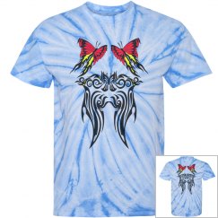 Tribal Butterflies red