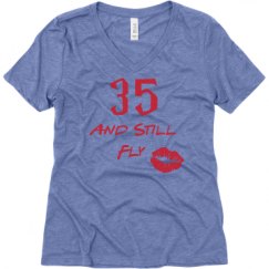 Ladies Relaxed Fit Super Soft Triblend V-Neck Tee