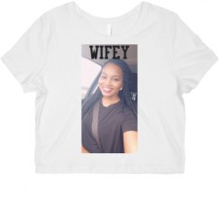 Ladies Slim Fit Crop Top Tee