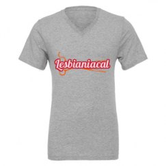 Unisex CVC Jersey V-Neck T-Shirt