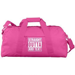 Straight outta square duffel bag