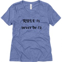 Ladies Relaxed Fit Super Soft Triblend V-Neck Tee