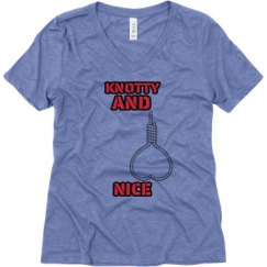 Ladies Relaxed Fit Super Soft Triblend V-Neck Tee