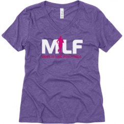 Ladies Relaxed Fit Super Soft Triblend V-Neck Tee